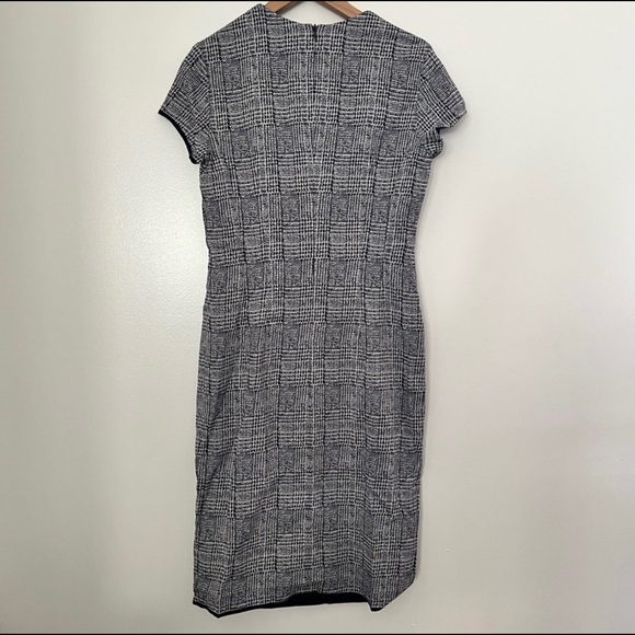Escada Short Sleeve Glen Check Sheath Dress - Picture 3 of 8
